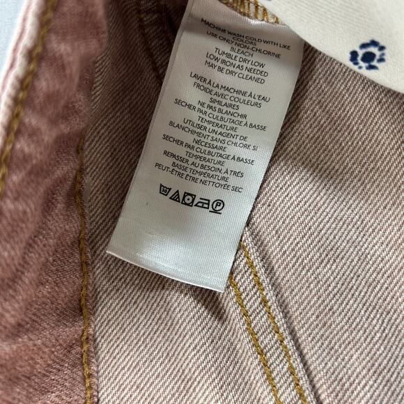 Pilcro Anthropologie Jeans Sz 31 The Vintage Straight Raw Hem High Rise Salmon - Picture 8 of 9